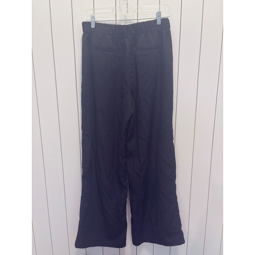 Michael Kors Wide Leg Pants M Black Drawstring Quiet Luxury Corporate ‎ Girly